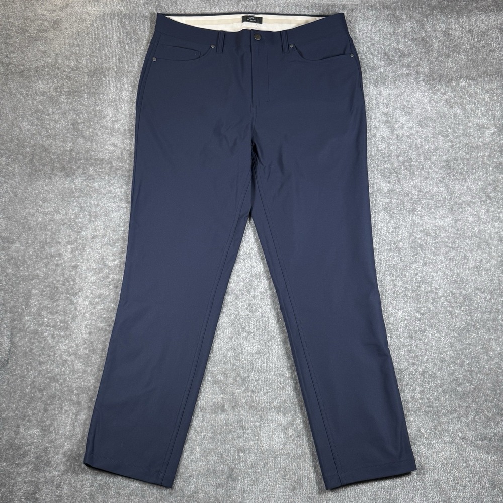 Sun Day Red Pants Men's 34x30 Blue Performance Straight Leg Stretch Golf Tiger